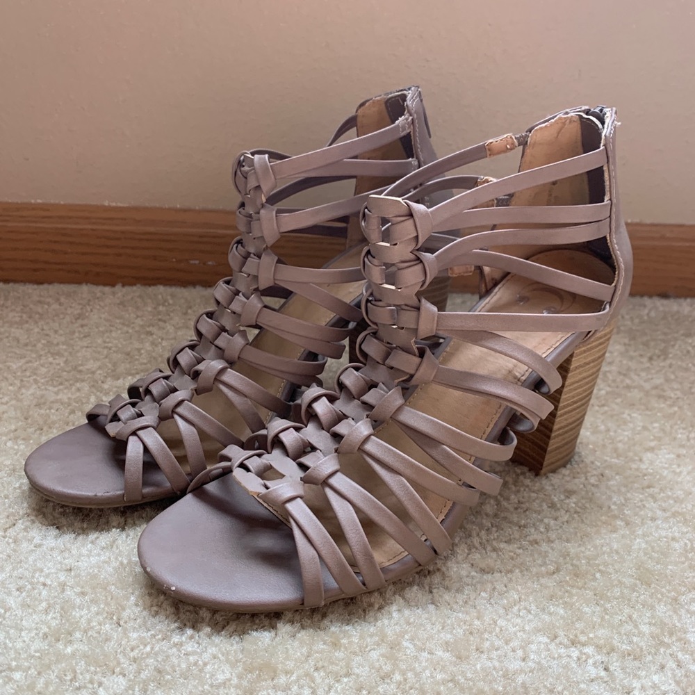 Nude Strappy Heels